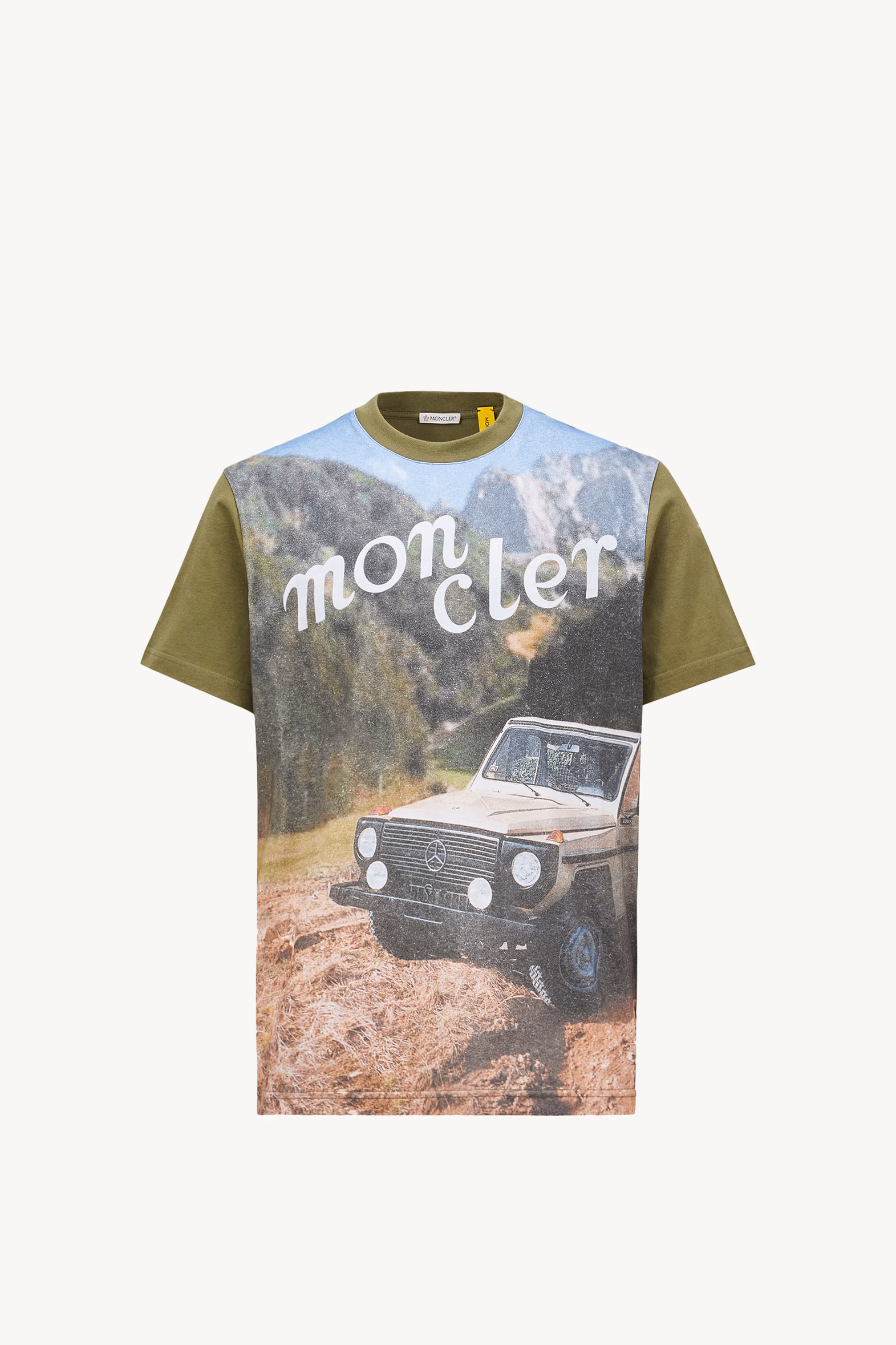 Camiseta de algodón con estampado Moncler x Mercedes-Benz de NIGO Hombre Verde Oliva Moncler 2